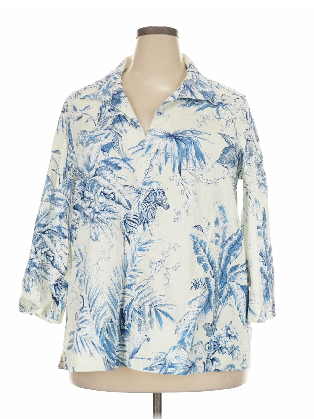 Tuckernuck RARE Blue Safari-Toile Tunic Top Size XXL